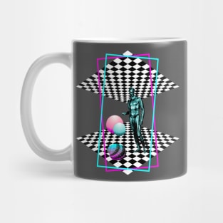 Discobolus in the land of Retrowave Mug